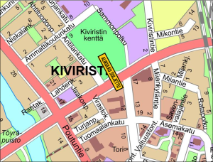 Kartta työmaa-alueesta