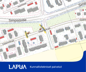 Kartta työmaa-alueesta