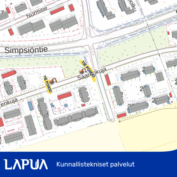 Kartta työmaa-alueesta